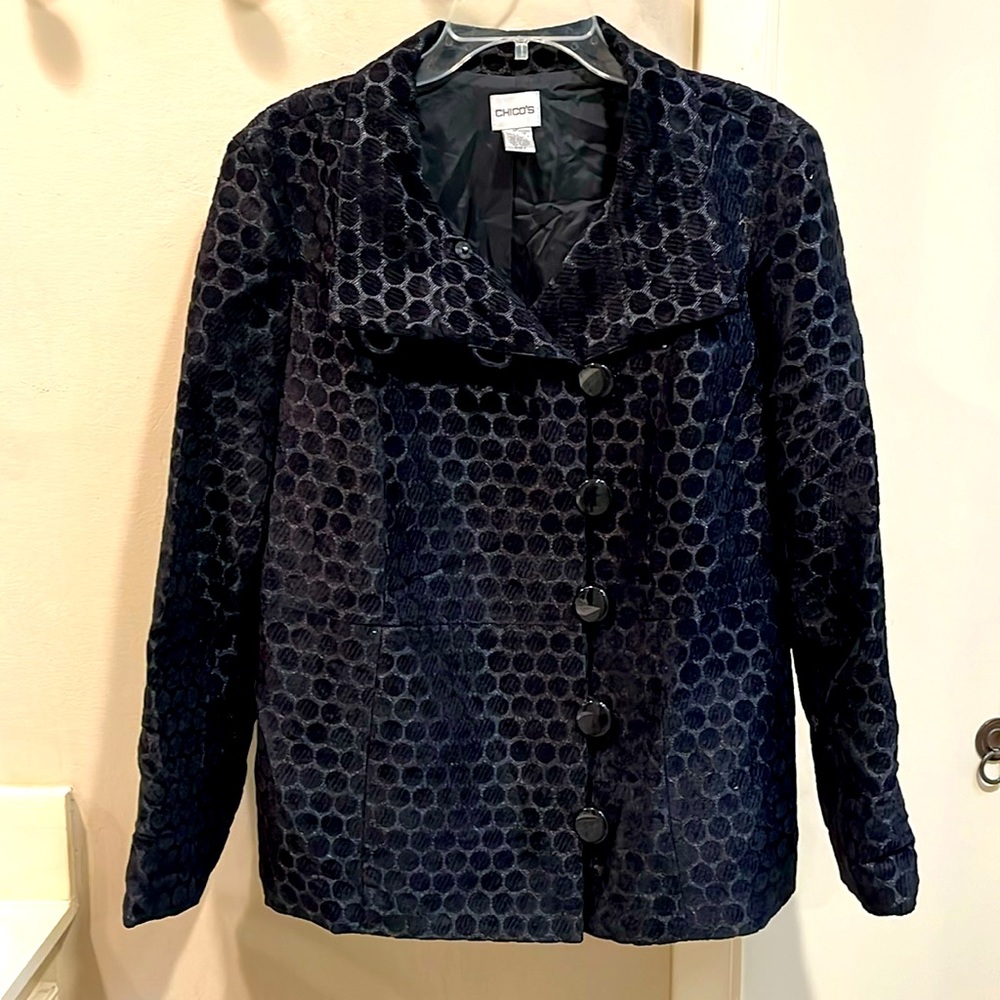 Chico’s Black Polka Dot Jacket